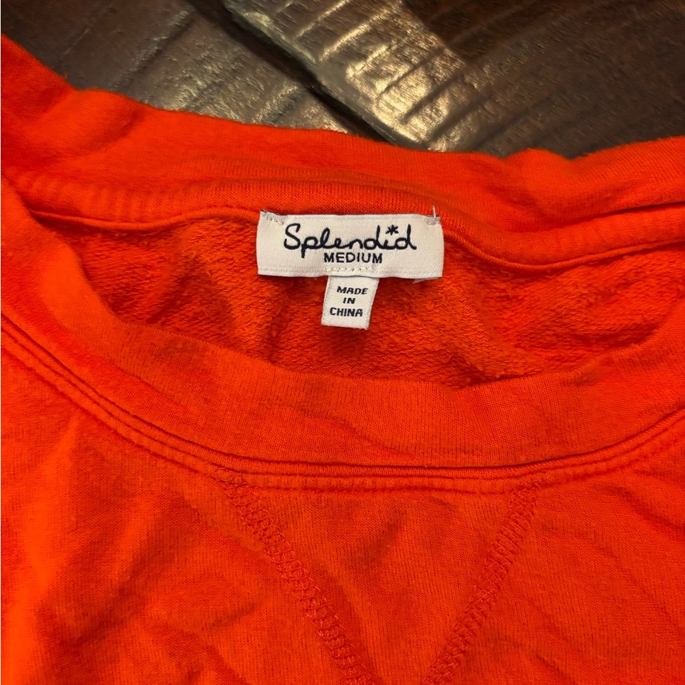 Splendid Bright Orange Crewneck Tee
